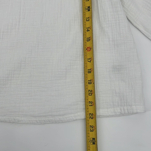 Universal Thread Goods Co. White Gauze Peasant Blouse Women's Sz. X-Small - Picture 7 of 8